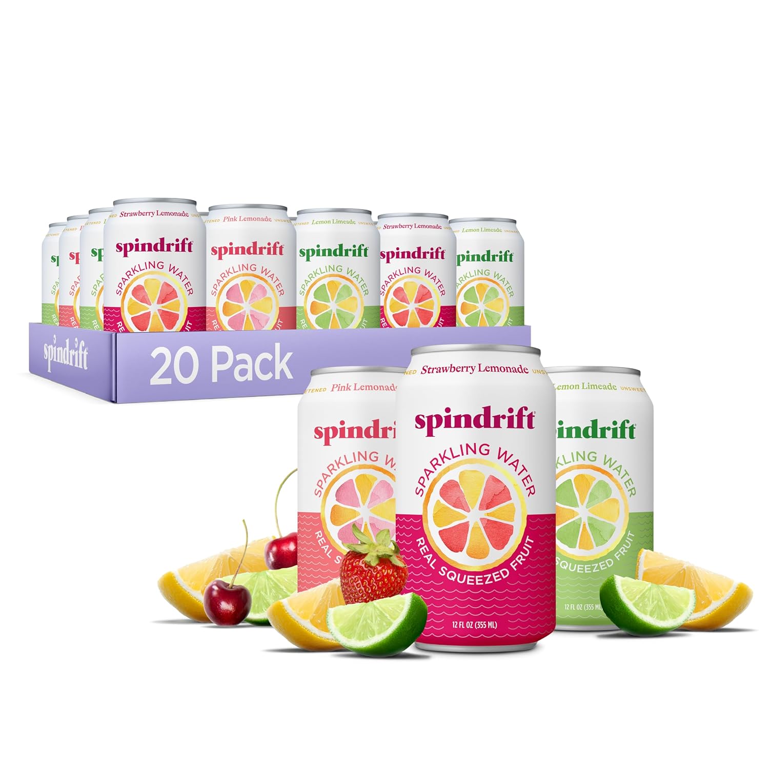 Amazon.com: Spindrift Lemonade 3 Flavor Variety 20 Pack,12 Fl Oz (Pack of 20) : Toys & Games