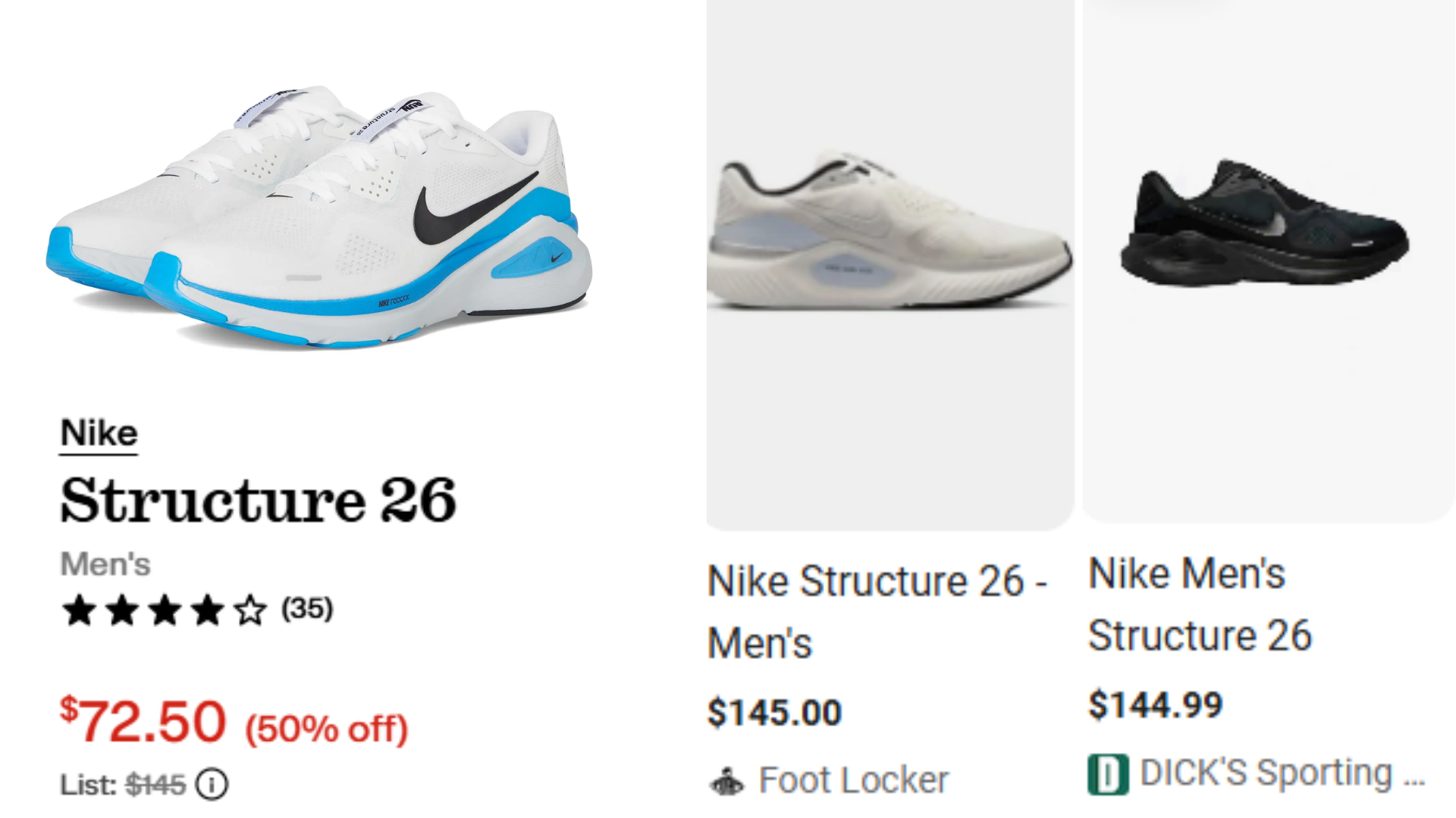 $73 NIKE STRUCTURE 26 SNEAKERS