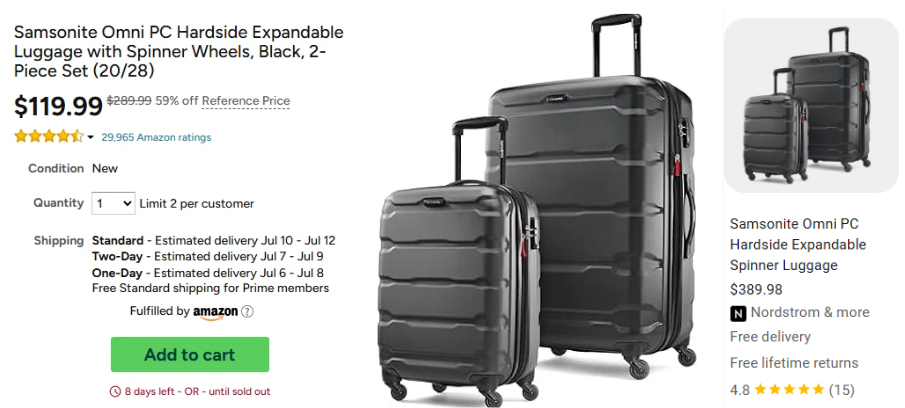 Samsonite Omni 2PC Hardside Luggage